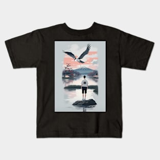alone by the river Kids T-Shirt
